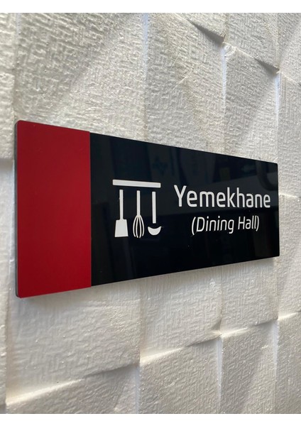 Red Line Serisi Yemekhane Yönlendirme Tabelası 24 x 9 cm indirimleri