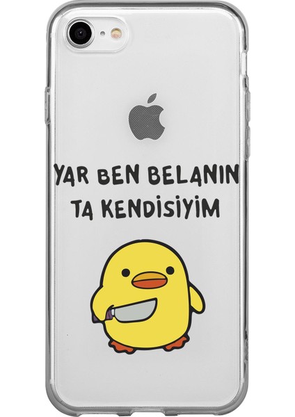 Apple iPhone Se Katil Civciv Desenli Premium Şeffaf Silikon Kılıf