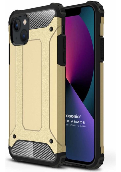 Apple iPhone 13 Mini Kılıf Rugged Armor Gold