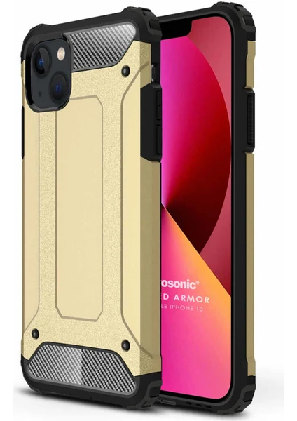 Apple iPhone 13 Kılıf Rugged Armor Gold