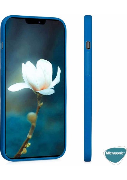 Matte Silicone Apple iPhone 13 Mini Kılıf Lacivert