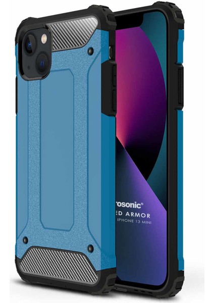 Apple iPhone 13 Mini Kılıf Rugged Armor Mavi