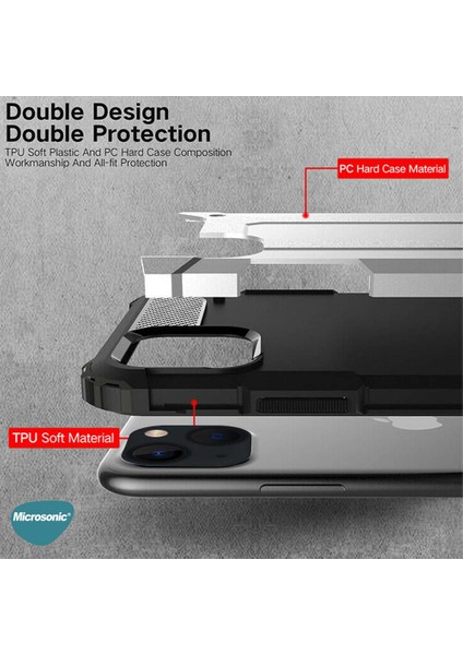 Apple iPhone 13 Mini Kılıf Rugged Armor Mavi