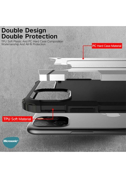 Apple iPhone 13 Pro Kılıf Rugged Armor Kırmızı