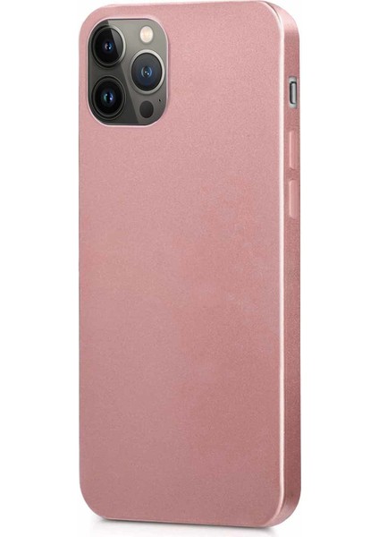 Matte Silicone Apple iPhone 13 Pro Max Kılıf Rose Gold