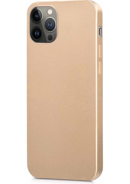 Matte Silicone Apple iPhone 13 Pro Max Kılıf Gold