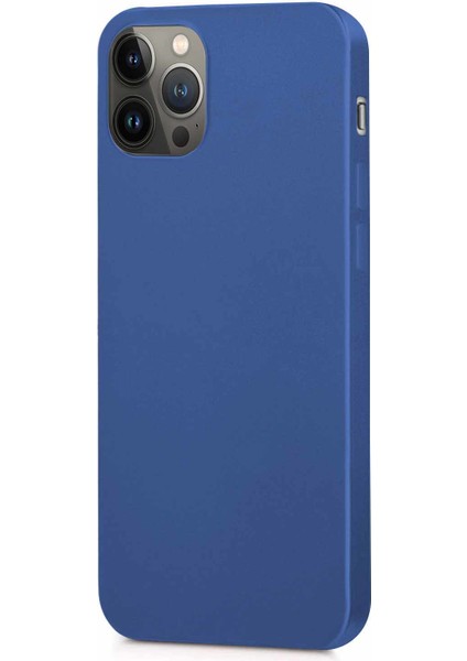Matte Silicone Apple iPhone 13 Pro Kılıf Lacivert