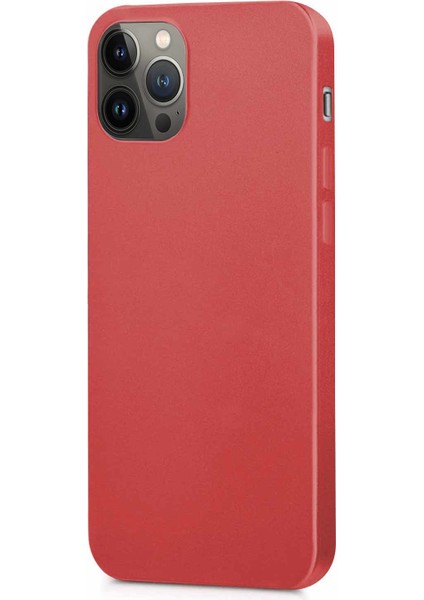 Matte Silicone Apple iPhone 13 Pro Kılıf Kırmızı