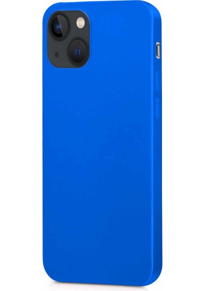 Matte Silicone Apple iPhone 13 Kılıf Mavi