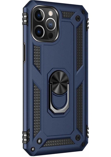 Apple iPhone 13 Pro Max Kılıf Military Ring Holder Lacivert fiyatları