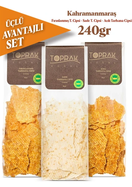 Toprak Doğal Tarhana Cips Ekonomik 3'lü Set