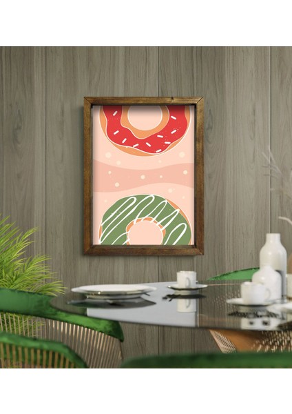 Gift Cafe & Bar & Restaurant Konseptli Doğal Masif Ahşap Çerçeveli Tablo 45X65CM-84 modelleri