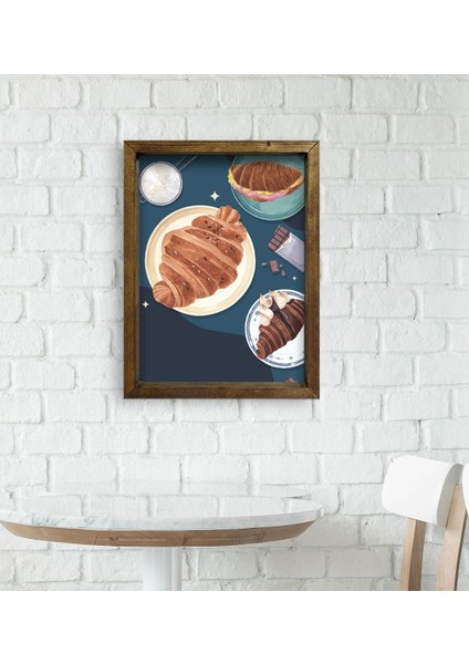 Gift Cafe & Bar & Restaurant Konseptli Doğal Masif Ahşap Çerçeveli Tablo 45X65CM-74 fiyatları