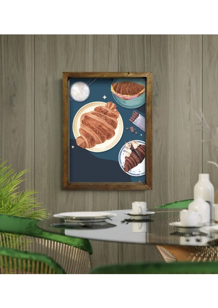 Gift Cafe & Bar & Restaurant Konseptli Doğal Masif Ahşap Çerçeveli Tablo 45X65CM-74 modelleri