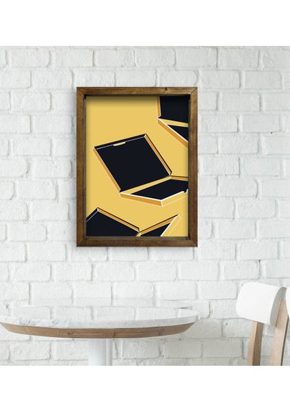 Gift Cafe & Bar & Restaurant Konseptli Doğal Masif Ahşap Çerçeveli Tablo 45X65CM-72 fiyatları