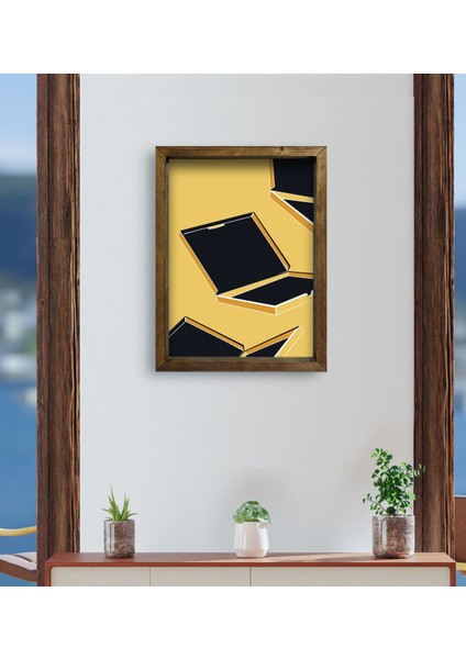 Gift Cafe & Bar & Restaurant Konseptli Doğal Masif Ahşap Çerçeveli Tablo 45X65CM-72 fırsatları