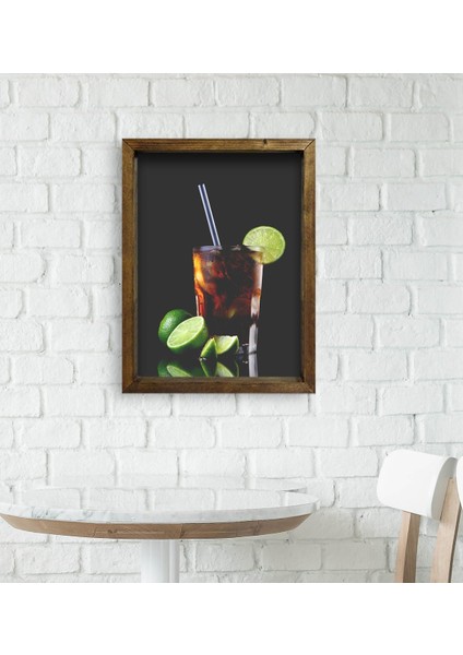 Gift Cafe & Bar & Restaurant Konseptli Doğal Masif Ahşap Çerçeveli Tablo 45X65CM-46 fiyatları