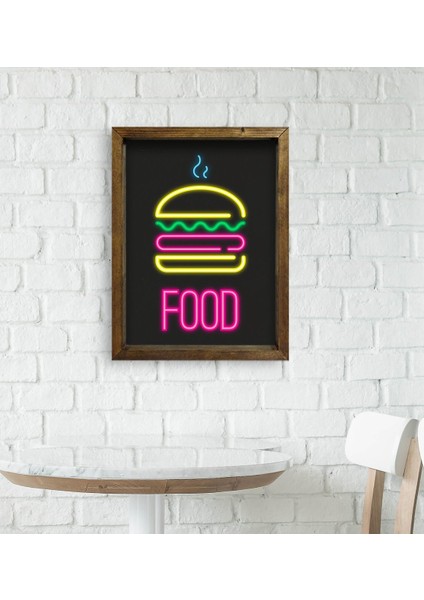 Gift Cafe & Bar & Restaurant Konseptli Doğal Masif Ahşap Çerçeveli Tablo 45X65CM-43 fiyatları