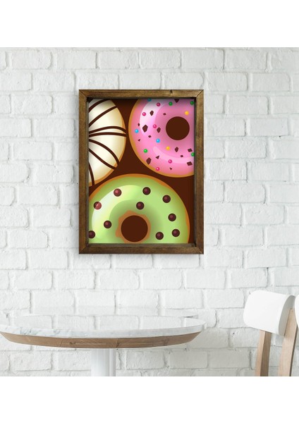 Gift Cafe & Bar & Restaurant Konseptli Doğal Masif Ahşap Çerçeveli Tablo 45X65CM-25 fiyatları