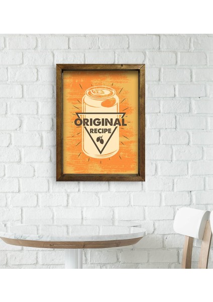 Gift Cafe & Bar & Restaurant Konseptli Doğal Masif Ahşap Çerçeveli Tablo 45X65CM-15 fiyatları
