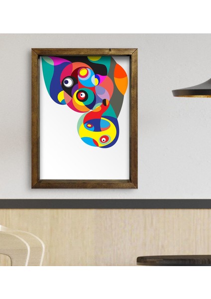 Gift Cafe & Bar & Restaurant Konseptli Doğal Masif Ahşap Çerçeveli Tablo 45X65CM-20