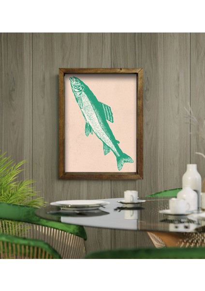 Gift Cafe & Bar & Restaurant Konseptli Doğal Masif Ahşap Çerçeveli Tablo-94