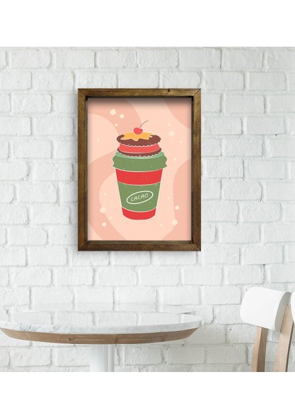 Gift Cafe & Bar & Restaurant Konseptli Doğal Masif Ahşap Çerçeveli Tablo-87 modelleri