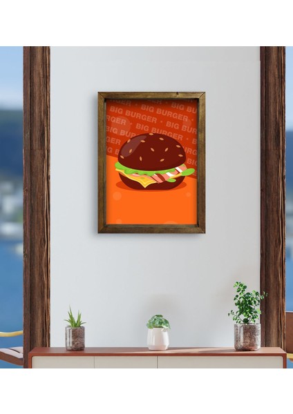 Gift Cafe & Bar & Restaurant Konseptli Doğal Masif Ahşap Çerçeveli Tablo-92 fırsatları
