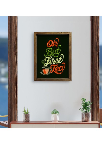 Gift Cafe & Bar & Restaurant Konseptli Doğal Masif Ahşap Çerçeveli Tablo-89 fırsatları