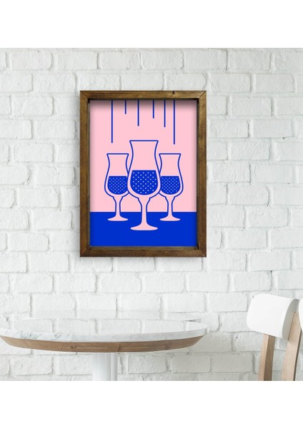 Gift Cafe & Bar & Restaurant Konseptli Doğal Masif Ahşap Çerçeveli Tablo-80 modelleri