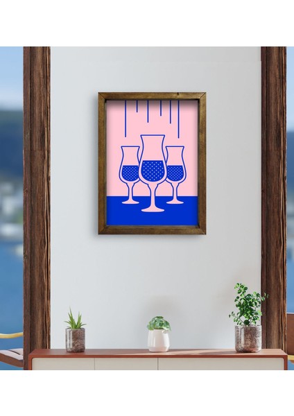 Gift Cafe & Bar & Restaurant Konseptli Doğal Masif Ahşap Çerçeveli Tablo-80 fırsatları