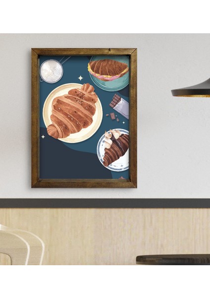 Gift Cafe & Bar & Restaurant Konseptli Doğal Masif Ahşap Çerçeveli Tablo-74 fiyatları