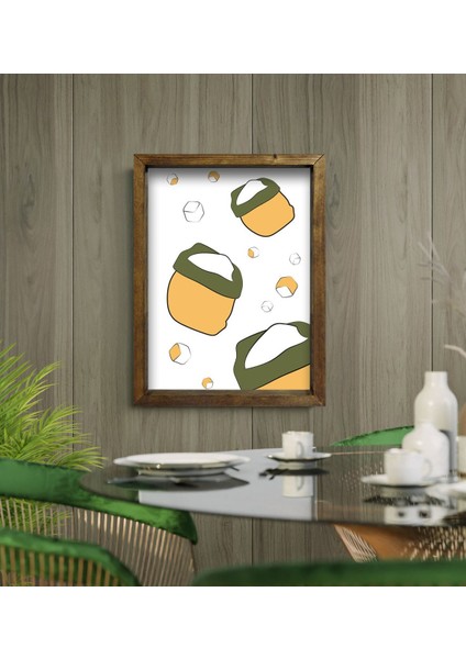Gift Cafe & Bar & Restaurant Konseptli Doğal Masif Ahşap Çerçeveli Tablo 45X65CM-64 modelleri