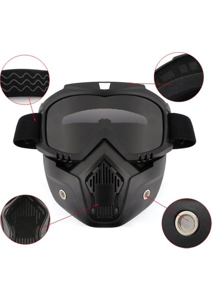 Ayrılabilir Motosiklet Kaskı Yüz Maskesi (Yurt Dışından) modelleri