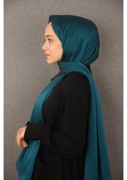 Petrol Yeşili Sima Janjanlı Şifon Şal modelleri