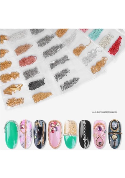 Tırnak Süsleme Nail Art zincir siyah (f598-6)