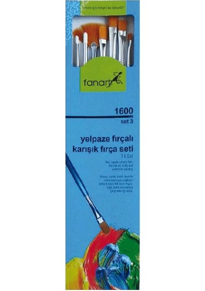 Academy Seri 1600 Karışık Fırça Seti No:3 7li