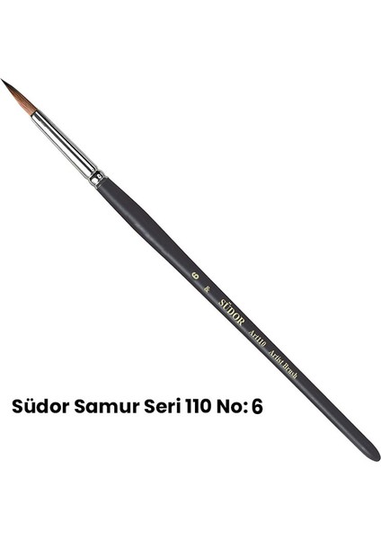 110 Seri Yuvarlak Uçlu Fırça No 6