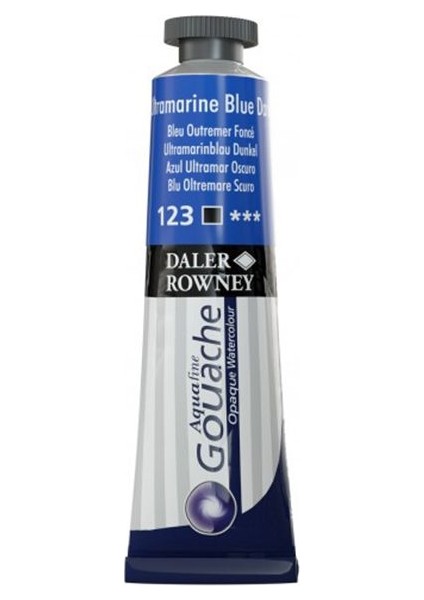 Aquafine Opak Guaj Boya 15ML 123 Ultramarine Blue Dark