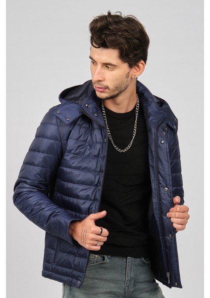Erkek Kapüşonlu Mont 4927100 Indigo