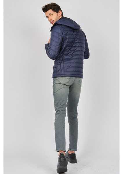 Erkek Kapüşonlu Mont 4927100 Indigo