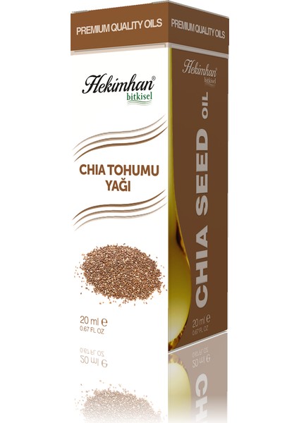 Chia Tohumu Yağı, Bitkisel Yağ, Organik Yağ, 20 ml