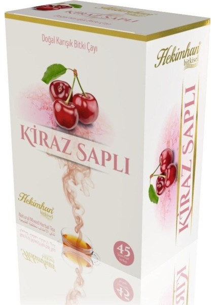 Kiraz Saplı Karışık 45'li Süzen Poşet Çay Sallama Bitki Çay, Demleme Bitki Çayı