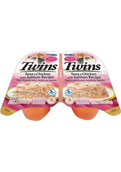 Twins Somonlu ve Tavuklu Kedi Ödül Jölesi 2 x 35 gr