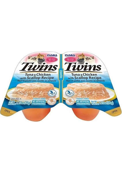 Twins Deniz Taraklı ve Tavuklu Kedi Ödül Jölesi 2 x 35 gr