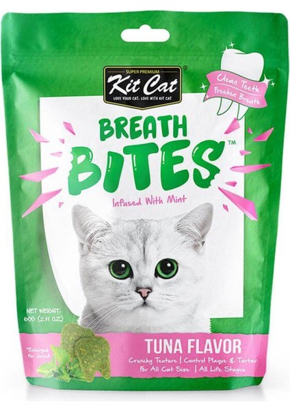 Kit Cat BreathBites Tuna Flavor Kedi Ödül Maması 60g