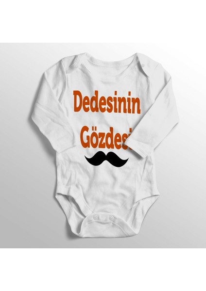 Bebek Beyaz Dedesinin Gözdesi Yazısı Baskılı Body Zıbın