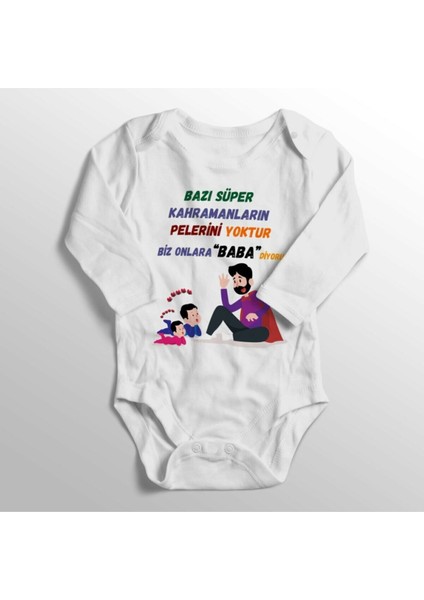 Bebek Beyaz Bazı Süper Kahramanların Pelerini Yoktur Baba Zıbını