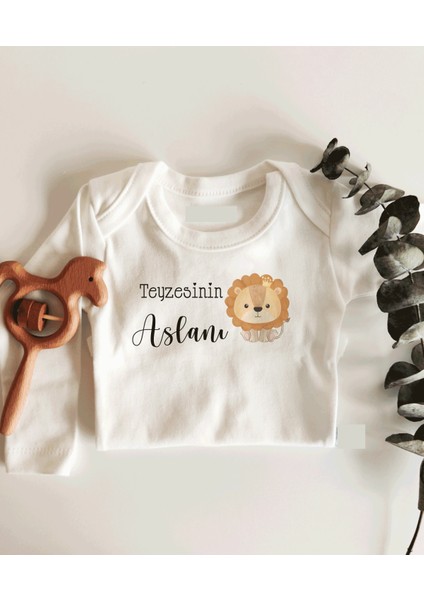 Teyzesinin Aslanı Uzun Kol Çıtçıtlı Organik Bebek Body