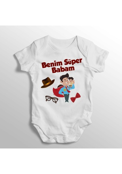 Benim Süper Babam Baskılı Bebek Zıbını